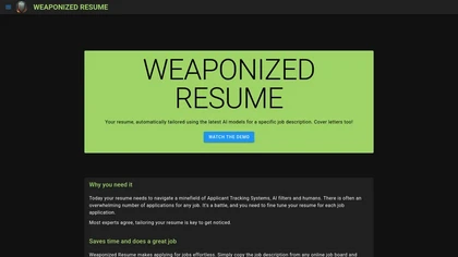 WEAPONIZED RESUME